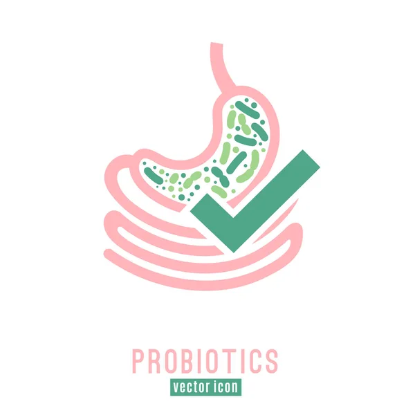 Ikona Lactobacillus Probiotics — Stockový vektor