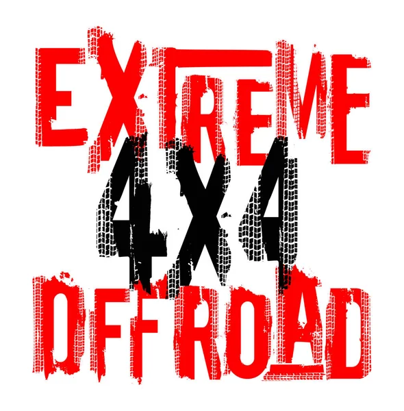 Letras extremas de grunge Off-Road — Vetor de Stock