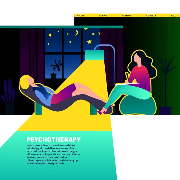 Psychologue concept créatif — Image vectorielle