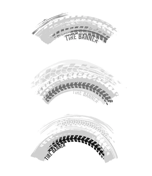グランジタイヤバナー 1-25 — ストックベクタ