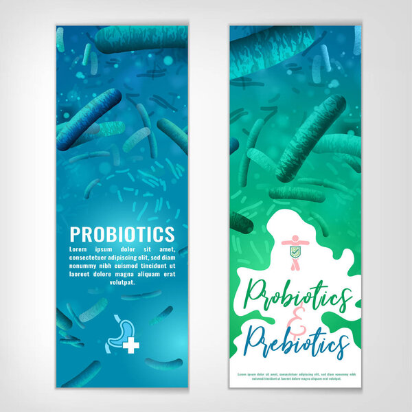 Пробиотики, пребиотики вертикальные баннеры
