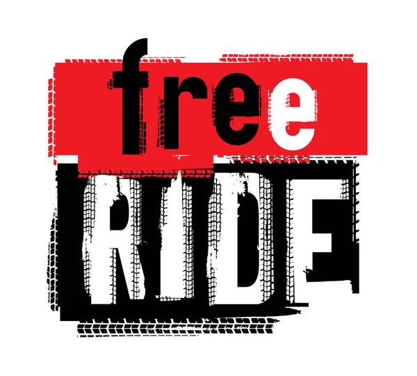 Grunge ride gratuit lettrage — Image vectorielle