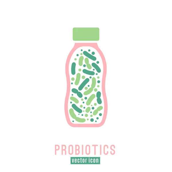 Ikona Lactobacillus Probiotics — Stockový vektor