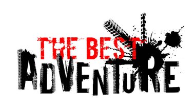 Off-Road el çizilmiş grunge harfleri