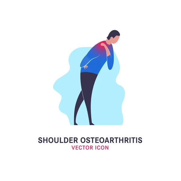 Icono de osteoartritis de hombro — Vector de stock