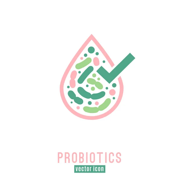 Ikona Lactobacillus Probiotics — Stockový vektor