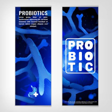 Lactobacillus Probiotic Banners clipart
