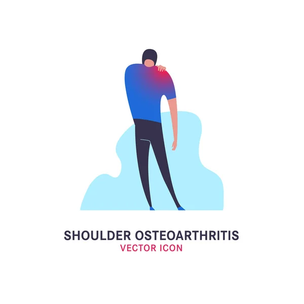 Icono de osteoartritis de hombro — Vector de stock