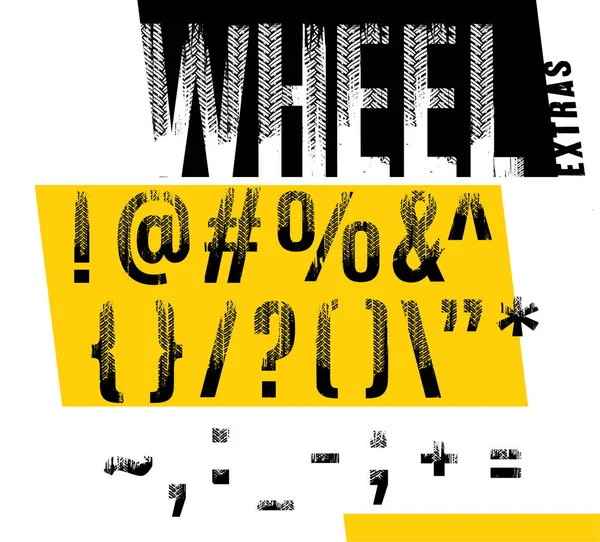 Wheel. Grunge tire extras. — 스톡 벡터