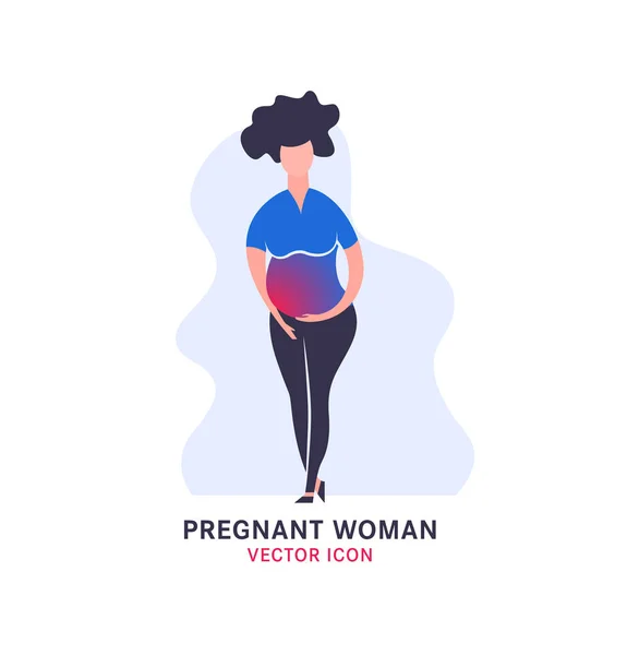 Icône de femme enceinte — Image vectorielle