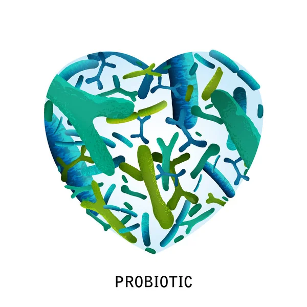 Lactobacillus probiotischer Hintergrund — Stockvektor