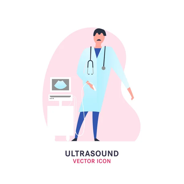 Immagine a ultrasuoni piatti — Vettoriale Stock