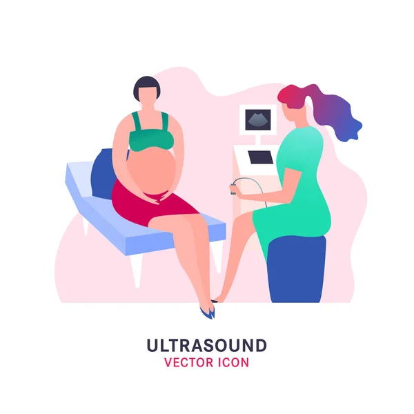 Flaches Ultraschallbild — Stockvektor