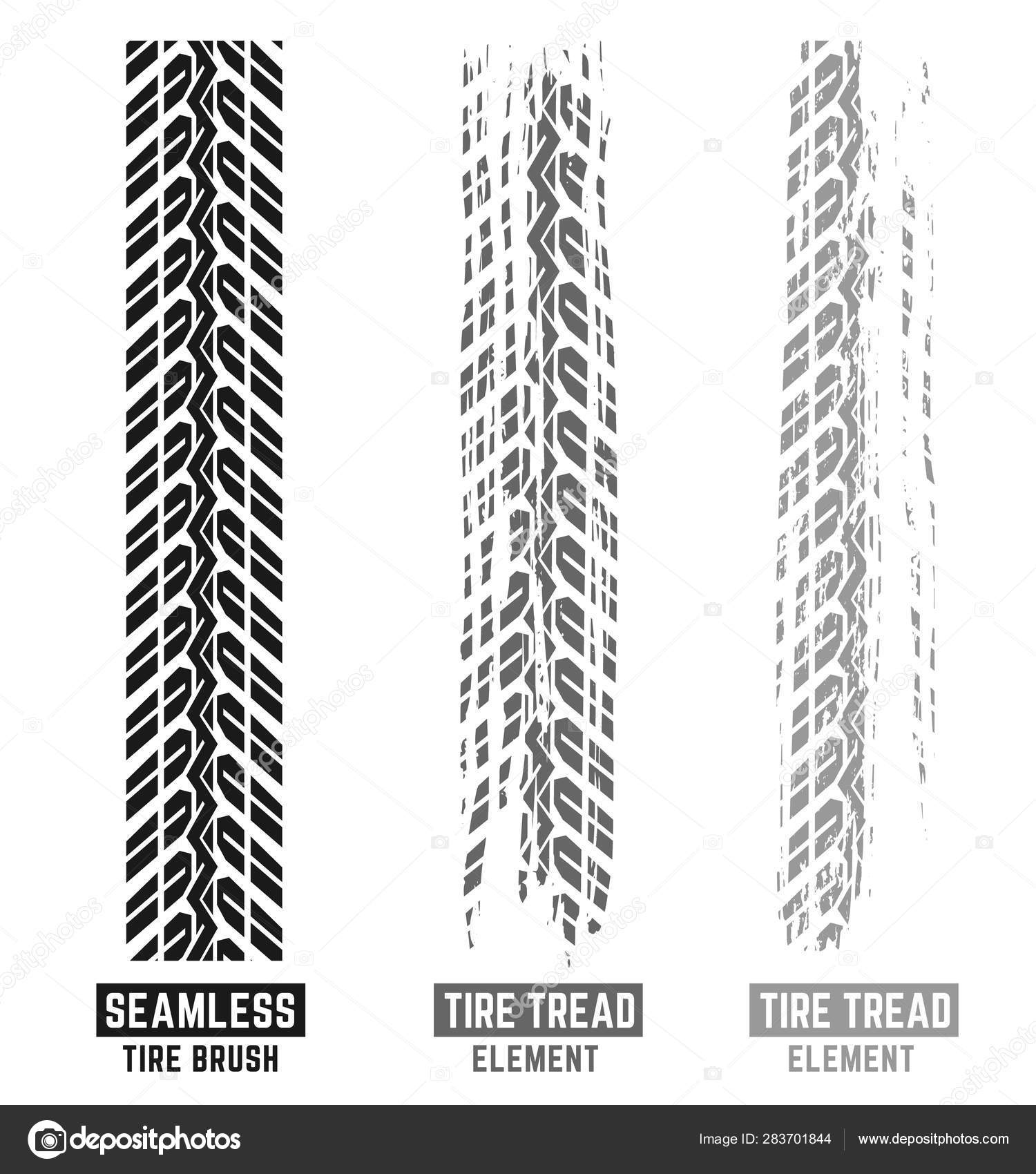 Motorcycle Tire Tracks Brush Stock Vector Image by ©annyart 283701844