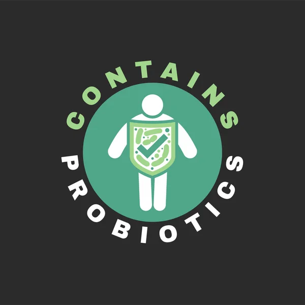 Lactobacillus Probiotika Ikone — Stockvektor