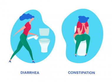 Diarrhea Constipation Infographic clipart