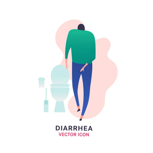 Diarrhea Vector Icon — Stock Vector