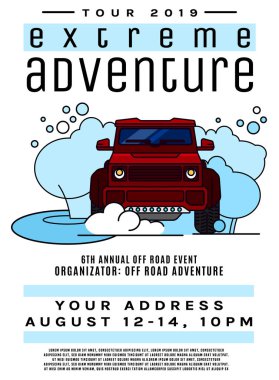 Motor sporları etkinlik afişi