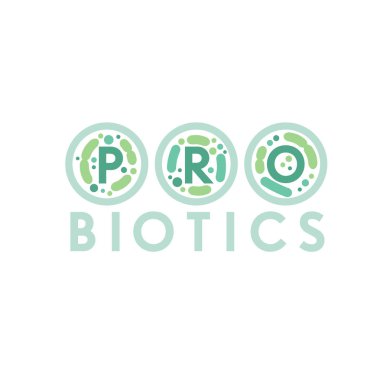 Lactobacillus Probiyotikler Tipografik Simge