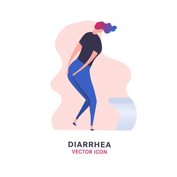 Diarreia vetor ícone — Vetor de Stock