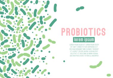 Probiyotikler vektör poster