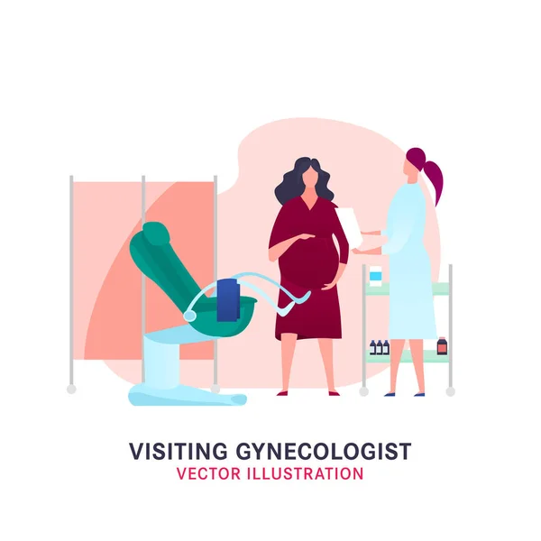 Gynecological examination image — Stock Vector
