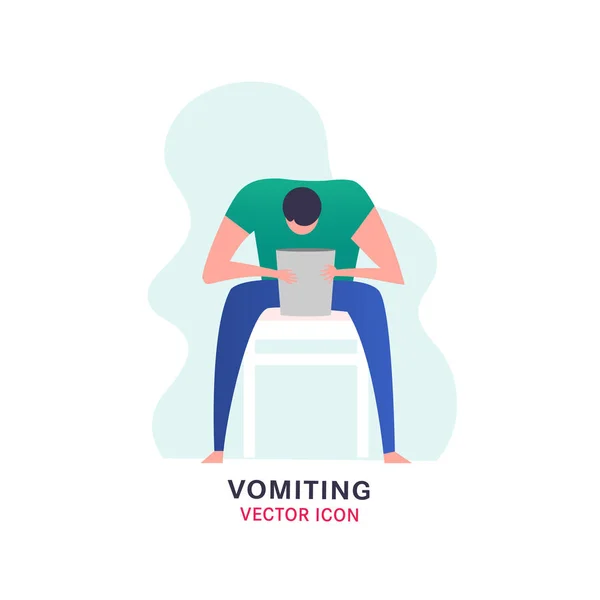 Vómitos Vector Icono — Vector de stock