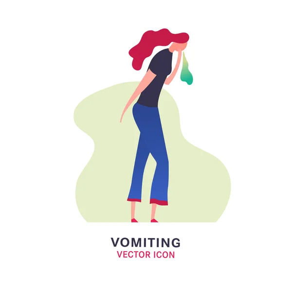 Vomiting vector icon — Stock Vector