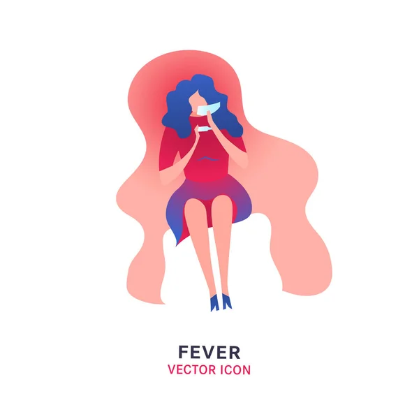 Fiebre vector icono — Vector de stock