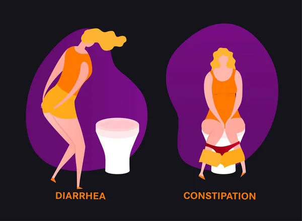 Diarrhea and constipation image — Stock Illustration Diarrhea and constipation image Stock Illustration