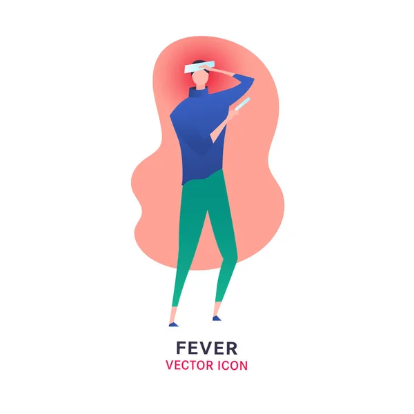 Fiebre vector icono — Vector de stock