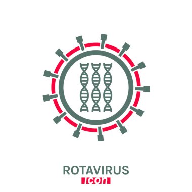 Rotavirüs vektör piktogramı