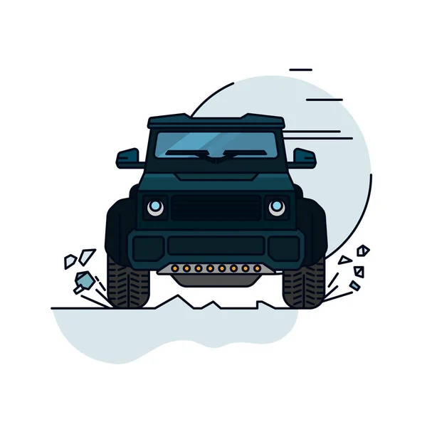 Off road car image — Stock Vector