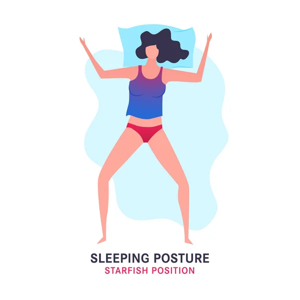 Bild på sovande position — Stock vektor