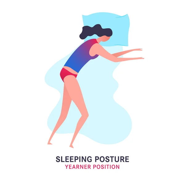 Bild på sovande position — Stock vektor
