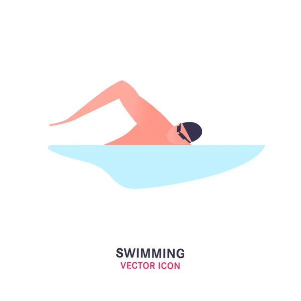 Vector swimming icon — Stock Vector