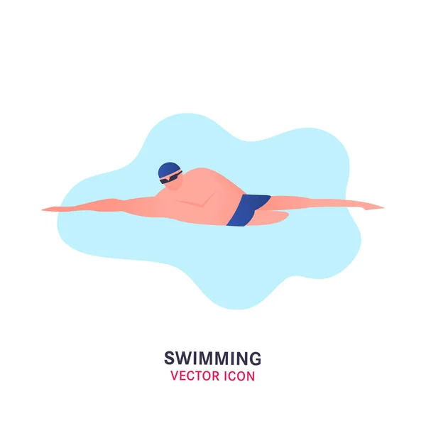 Εικονίδιο κολύμβησης διανύσματος — Διανυσματικό Αρχείο