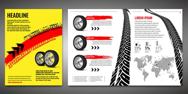 Vector automotive brochure template — Stock Vector