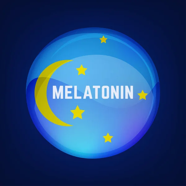 Icono de Vector de Melatonina — Archivo Imágenes Vectoriales