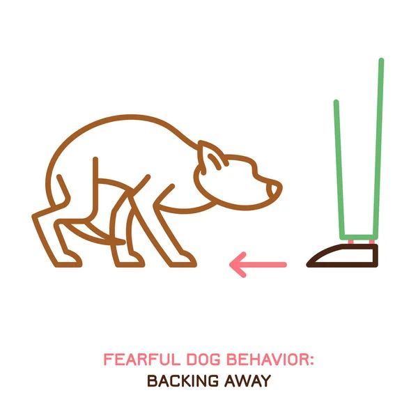 Hund hat Angst vor Verhalten — Stockvektor