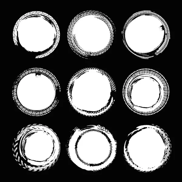 Set cerchi segni di slittamento — Vettoriale Stock