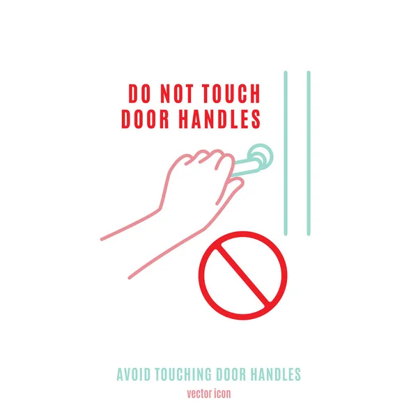 Μην αγγίζετε το χερούλι-05 — Διανυσματικό Αρχείο