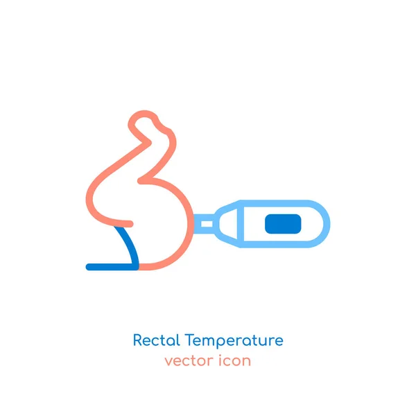 Child rectal temperature — Stock Vector