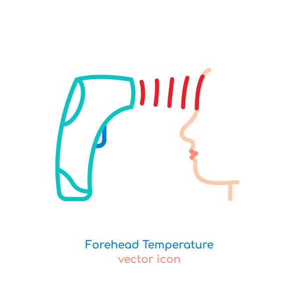 Hombre temperatura de la frente — Archivo Imágenes Vectoriales