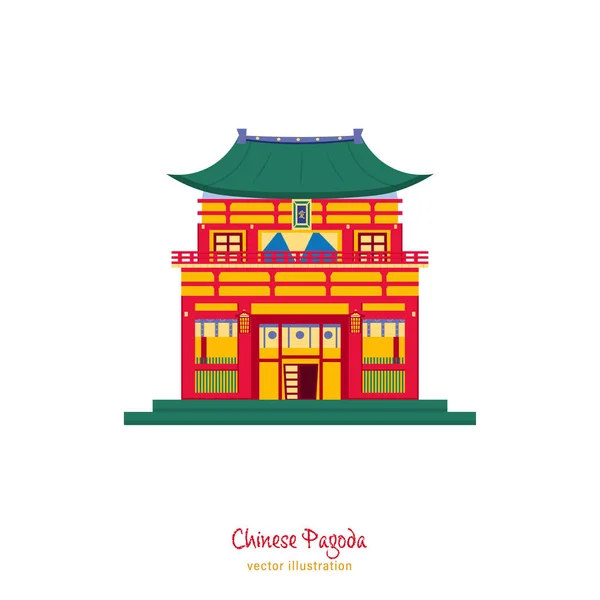 Pagode traditionnelle chinoise — Image vectorielle