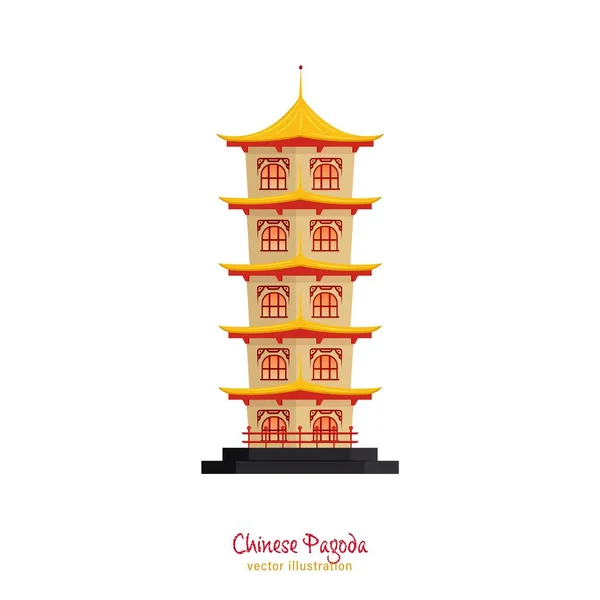 Pagode traditionnelle chinoise — Image vectorielle