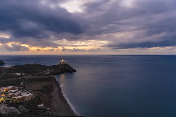 Phare Situé Cabo Gata Almeria Dans Sud Est Péninsule Ibérique — Photo