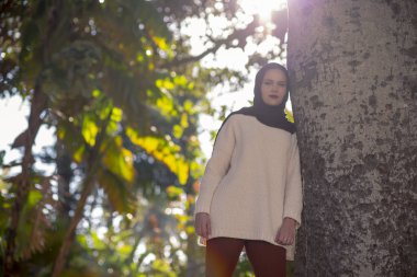 Müslüman model poz.