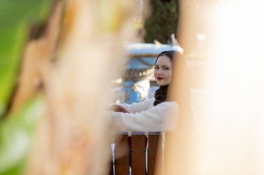 Müslüman model poz.