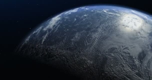 Animația Planetei Pământ Spațiu Orbită Joasă — Videoclip de stoc